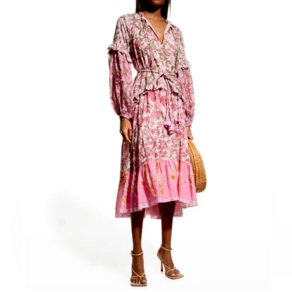 Hemant & Nandita Long Sleeve Midi Dress XS